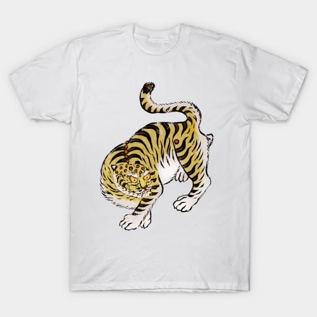 Minhwa: Tiger Yellow Type (Korean traditional/folk art) T-Shirt by koreanfolkpaint